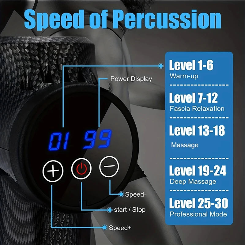 6 or 30 Level Massage Gun